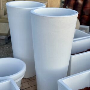 Vaso alto Bianco Lucido sky in terracotta H80 cm