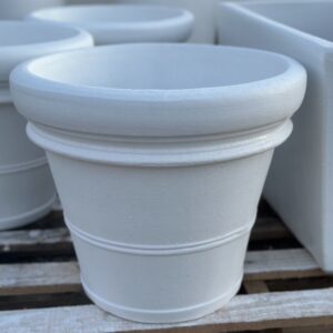 Vaso Bianco Lucido in terracotta liscio SKY