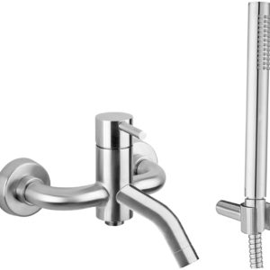 Miscelatore vasca con doccia linea INOX