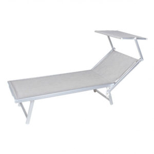 Lettino RIMINI in alluminio – Grigio