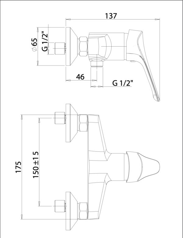 Miscelatore esterno doccia PILOT Paini - immagine 3