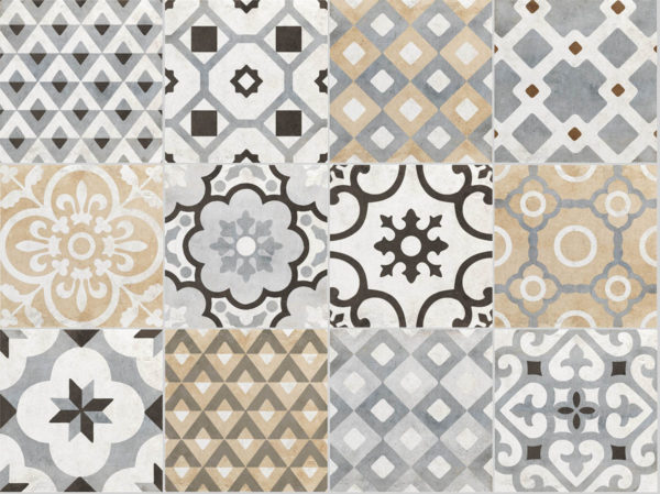 Maioliche Crete Decor Mix 25x25cm effetto Maiolica