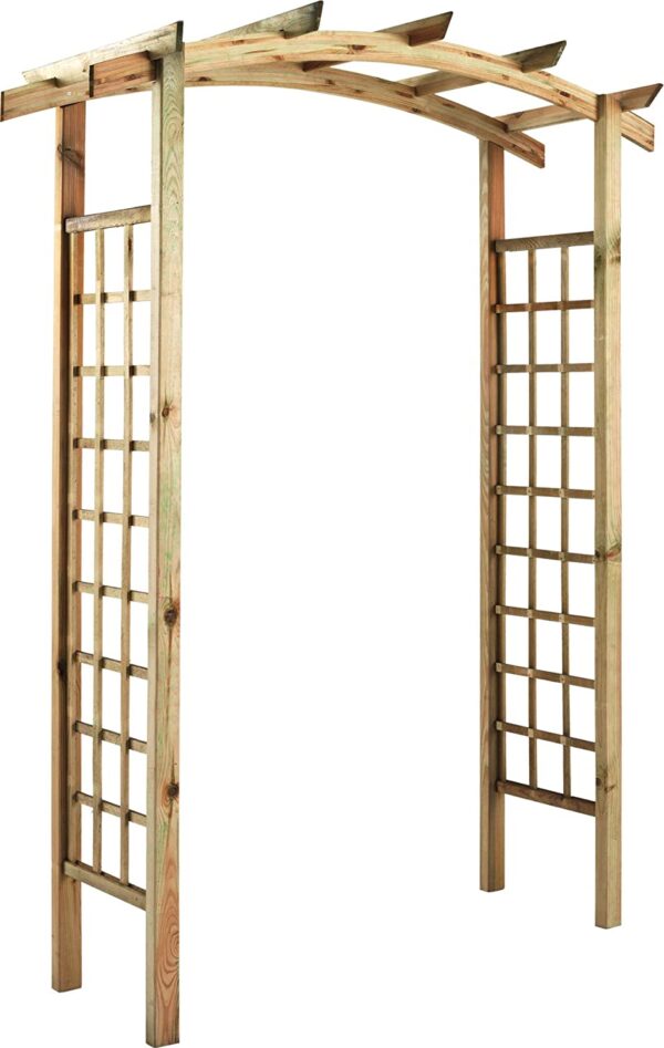 Pergola ad arco in legno impregnato