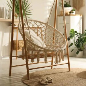 Sedia a dondolo MACRAME