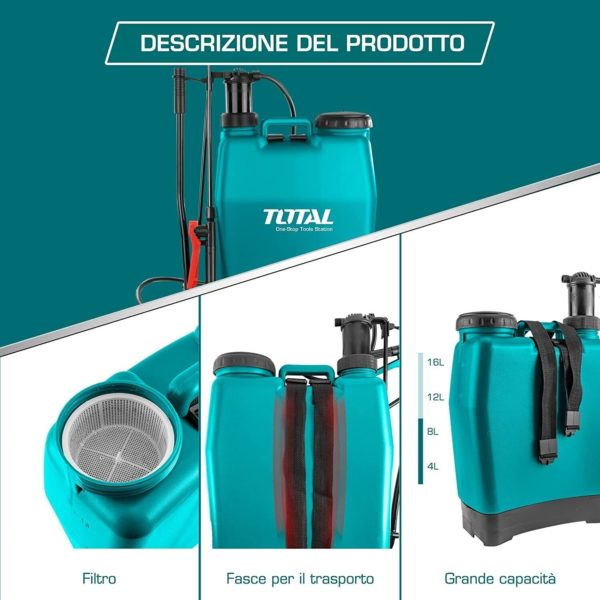 Pompa a Spalla da 16L - 4.5bar Total - immagine 4