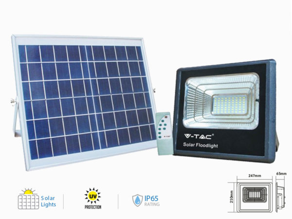 Proiettore Led C/PANN.SOLARE 40W 1050LM / 6000K IP65 - 16W