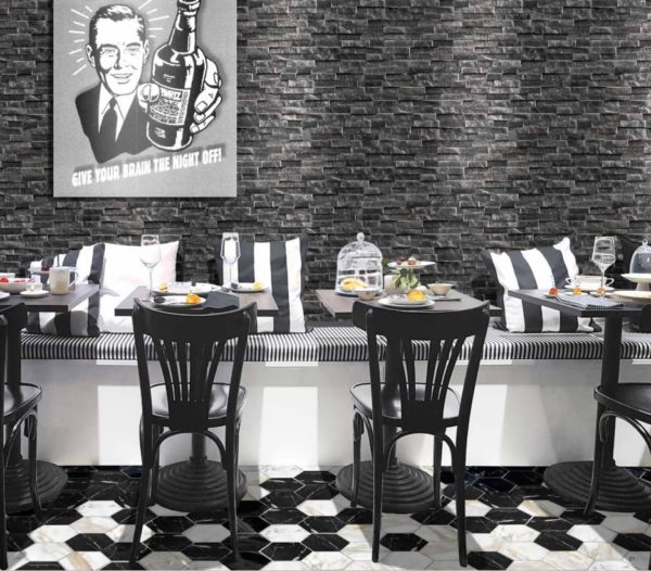 Keradom Rock Black 7,5x38,5 tridimensionale - immagine 2
