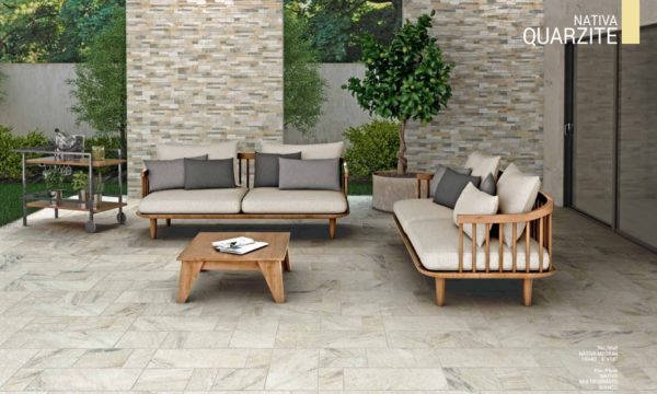 Nativa Quarzite Bianco Keradom  25x50cm R11 - immagine 2