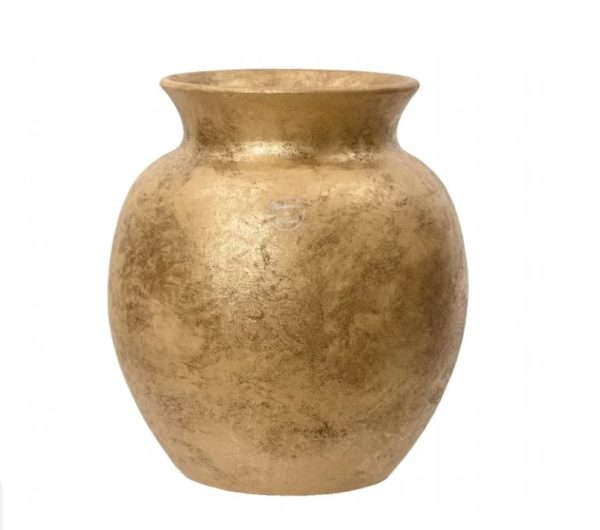 Vaso in Terracotta Oro H31