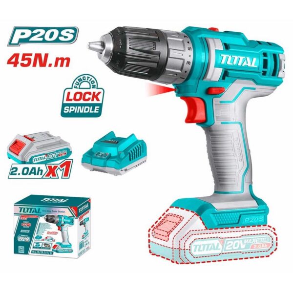Trapano Avvitatore 20V - 45Nm Con Batteria 2Ah e Caricabatteria