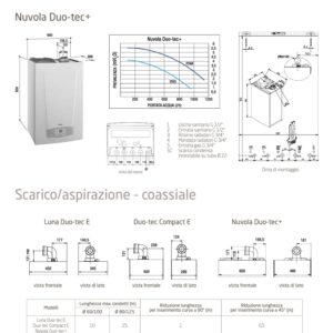 Caldaia Murale a Condensazione con Accumolo BAXI NUOVA DUO TECH+ 24 o 33 kw