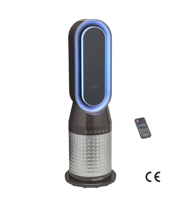 Termoventilatore a torre con led oscillante "ITACA" Maurer - immagine 2