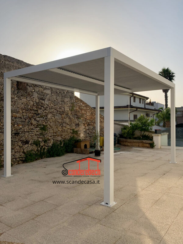 Pergola Bioclimatica Atena 100 3x4 2,5h Bianca - immagine 3