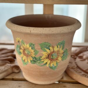 Vaso in terracotta a campana Girasole h24cm