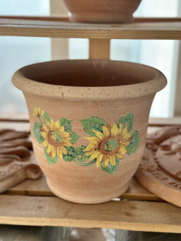 Vaso in terracotta a campana Girasole h24cm