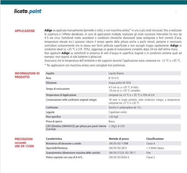 Idropittura ADIGE di LICATA extra traspirante professionale - immagine 2