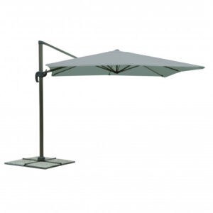 Ombrellone da esterno 3×3 in alluminio a braccio DELUXE – Grigio