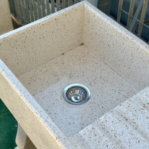 Piletta per lavabi in cemento o levigati con prolunga
