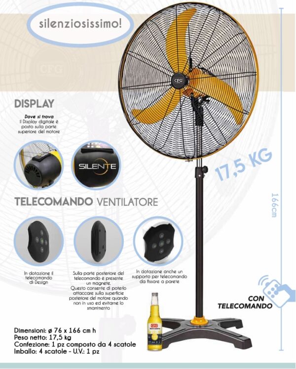 Ventilatore Professionale SILENTE 32 ø76CM - immagine 2