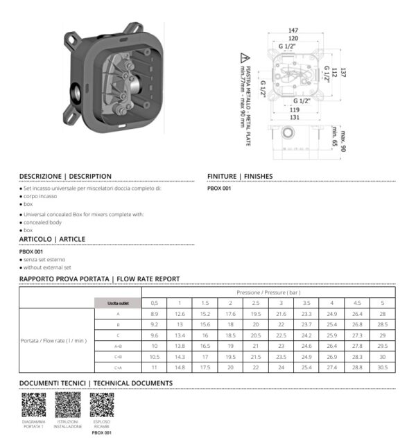 Box incasso universale Paffoni PBOX001 - immagine 2