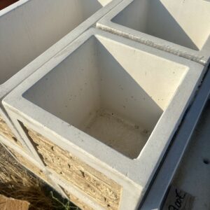 Vaso in cemento effetto pietra per esterno 40×40
