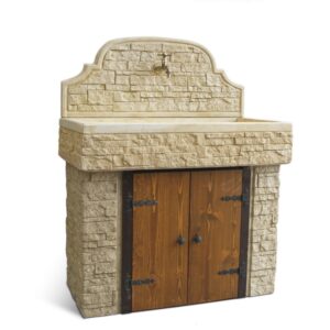 Lavello rustico per esterno lungo 1mt in cemento