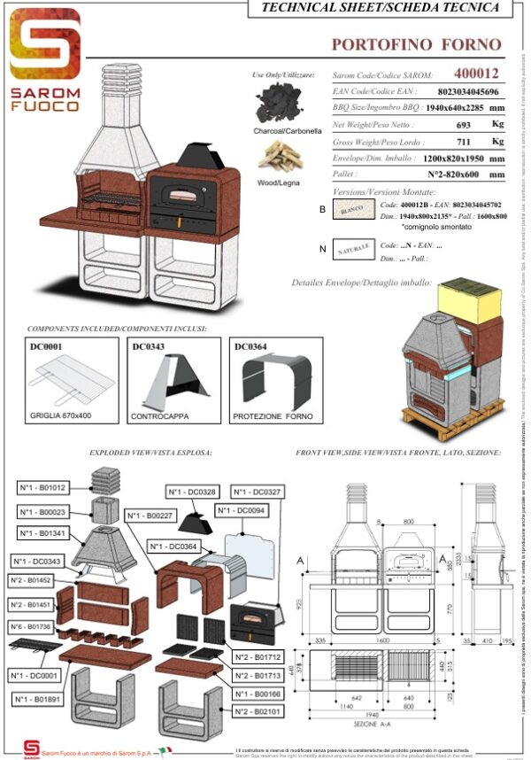 Forno e Barbecue Portofino Sarom - immagine 2