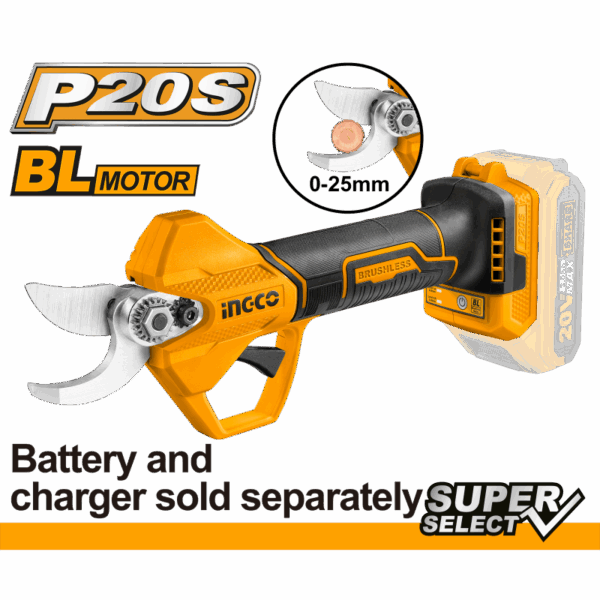 Forbice da pota a batteria 20V Ingco Ø25