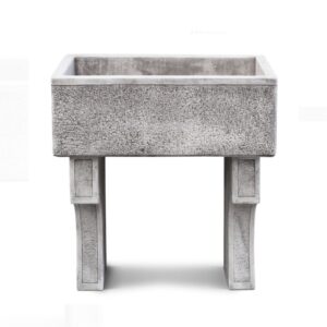 Lavello da giardino in cemento con supporti completo