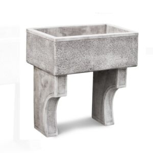 Lavello da giardino in cemento con supporti completo
