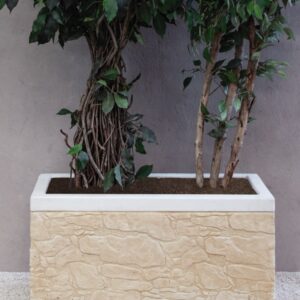 Vaso per esterno effetto pietra in cemento Ortless Fioriera