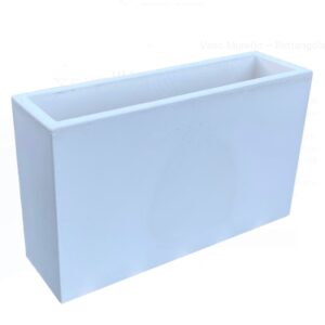 Vaso alto rettangolare in cemento bianco Muretto