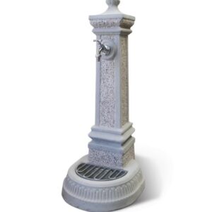 Fontana in cemento e granulato di marmo effetto martellato