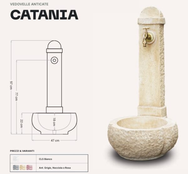 Fontana rustica in cemento Catania - immagine 4