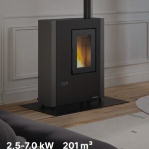 Stufa a pellet LUISELLA 5.0 MAXI ermetica ventilata, slim