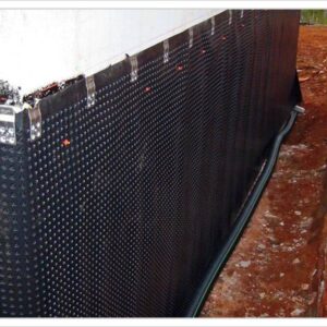 Membrana bugnata in polietilene nera ad alta densità h 2,00 x mtl 20