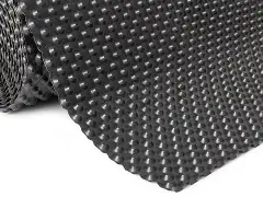 Membrana bugnata in polietilene nera ad alta densità h 2,00 x mtl 20