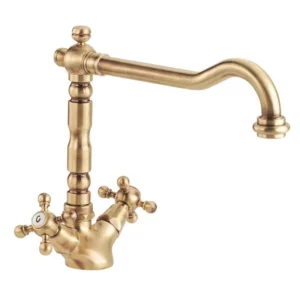 Rubinetto in ottone per lavello cucina monoforo finitura bronzata Porta&Bini