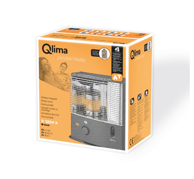 Stufa Qlima a stoppino R 3224 X Nero 2.4 kW - immagine 2