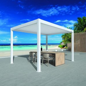 Pergola BIOCLIMATICA ATENA 120 doppio strato 3X4 Bianca