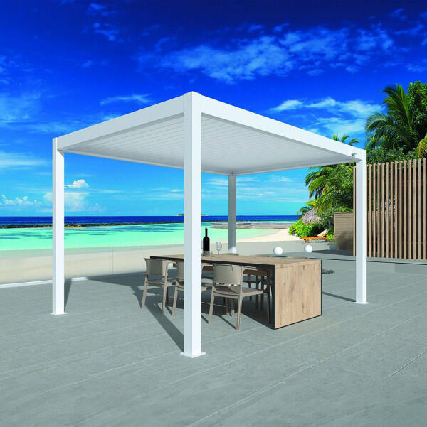 Pergola BIOCLIMATICA ATENA 120 doppio strato 3X4 Bianca
