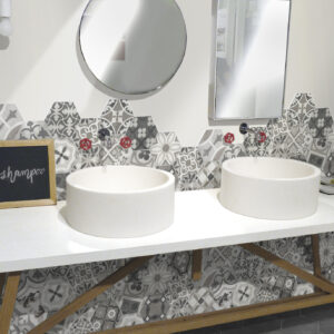 Cementine Esagonali in gres porcellanato 9mm R10