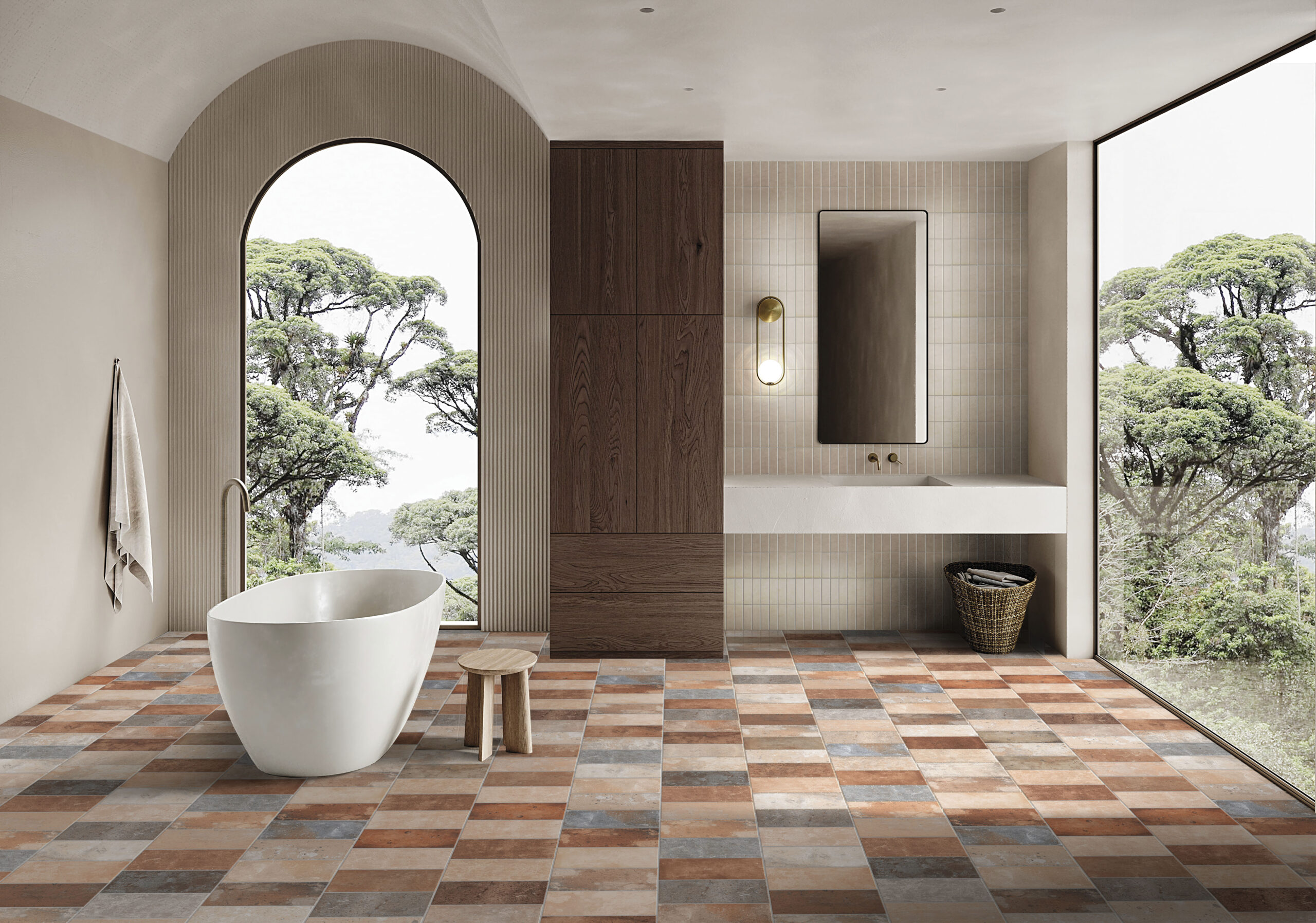 Chianti Multicolor Gres effetto Cotto Toscano formato 12,5x25cm R10