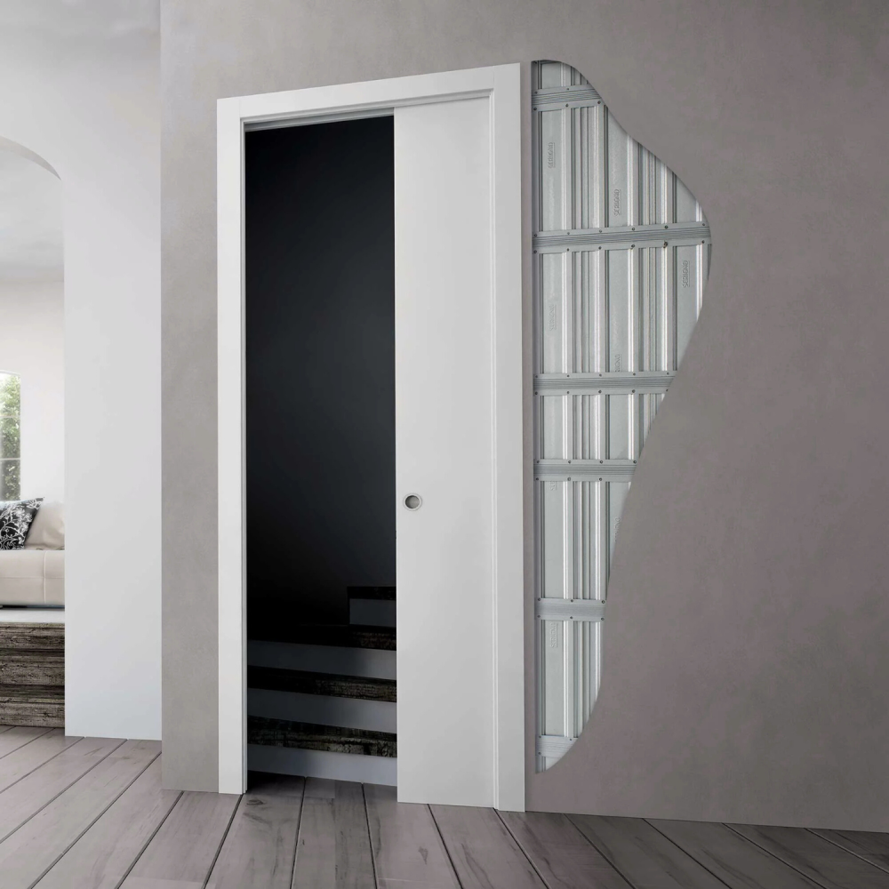 Controtelaio a scomparsa per cartongesso spessore 105 mm per porta da cm 80 x 210 h - immagine 2