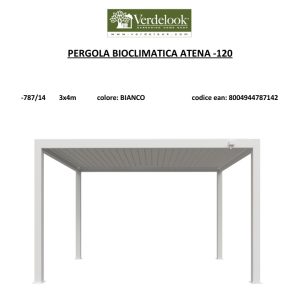 Pergola BIOCLIMATICA ATENA 120 doppio strato 3X4 Bianca