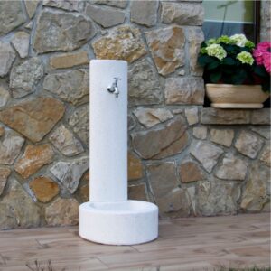 Fontana da giardino moderna in cemento e granulato di marmo levigato BRESCIA