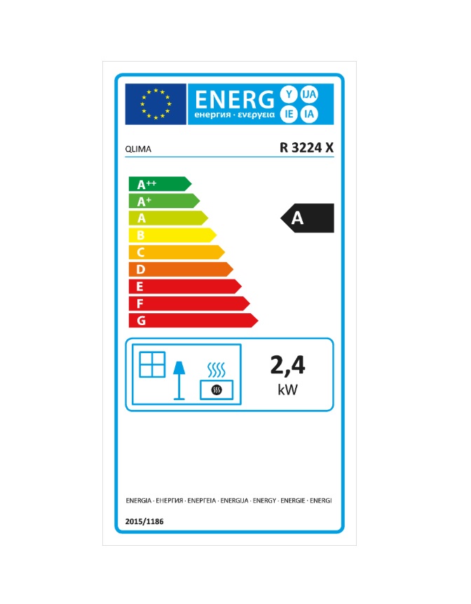 Stufa Qlima a stoppino R 3224 X Nero 2.4 kW - immagine 3