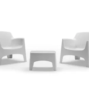 Set giardino in polipropilene ‘IBIZA TERRACE’ colore bianco