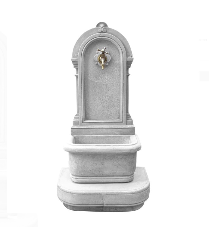 Fontana a muro in cemento e granulato di marmo Serchio H112 - immagine 2