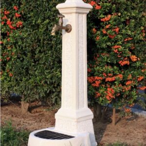 Fontana da giardino Pisa in cemento e granulato di marmo H100cm